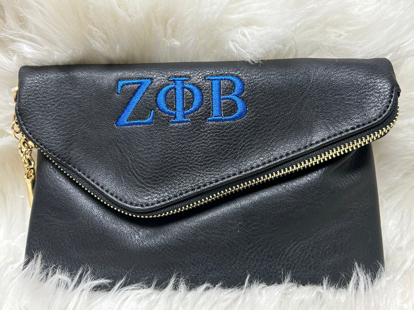 Zeta Phi Beta Foldover Clutch