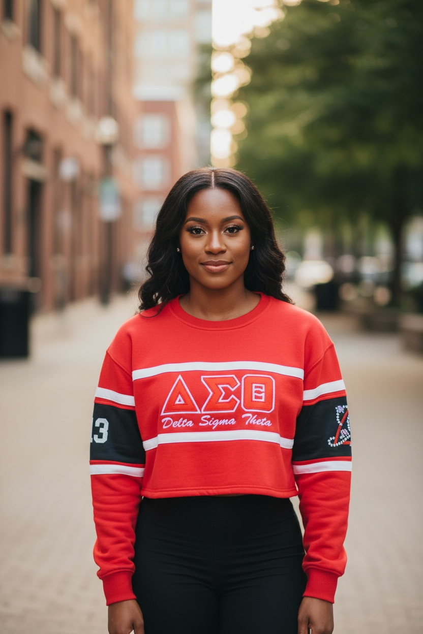 DST GREEK LETTER POCKETED SWEATSHIRT