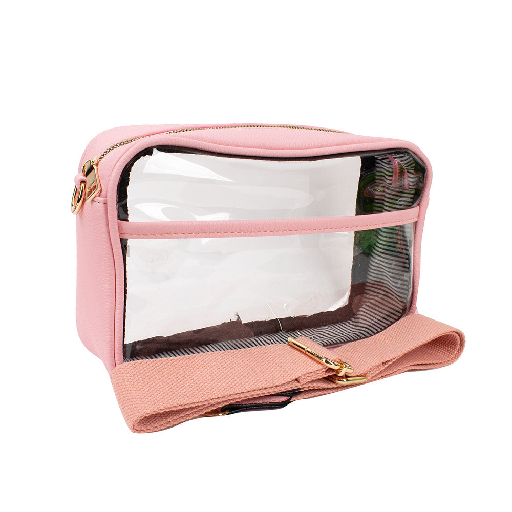 Pink Transparent Crossbody Bag