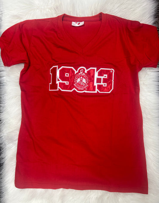 Delta Sigma Theta - embroidered premium T shirt