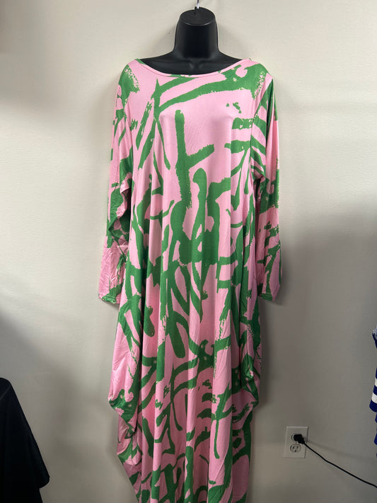 Pink and Green Dress NEW DESIGN