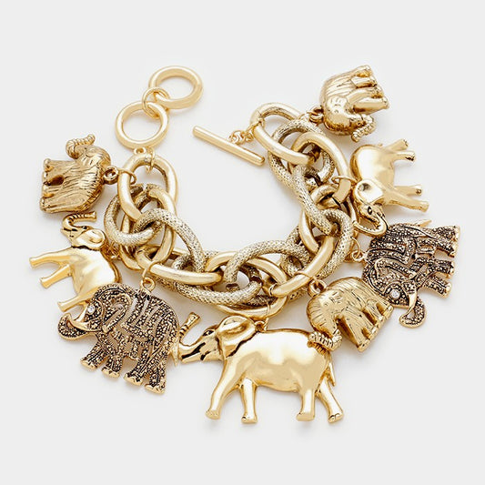 Elephant Cluster Bracelet