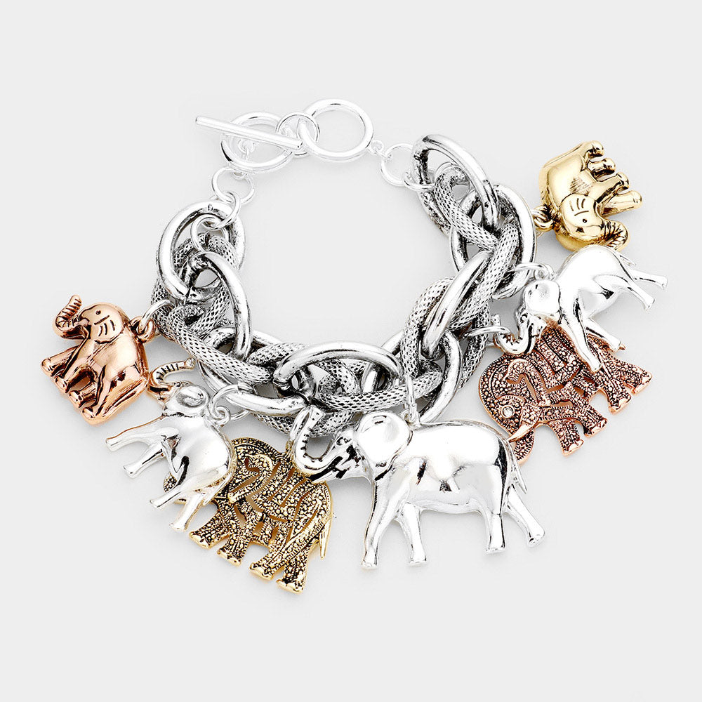 Elephant Cluster Bracelet