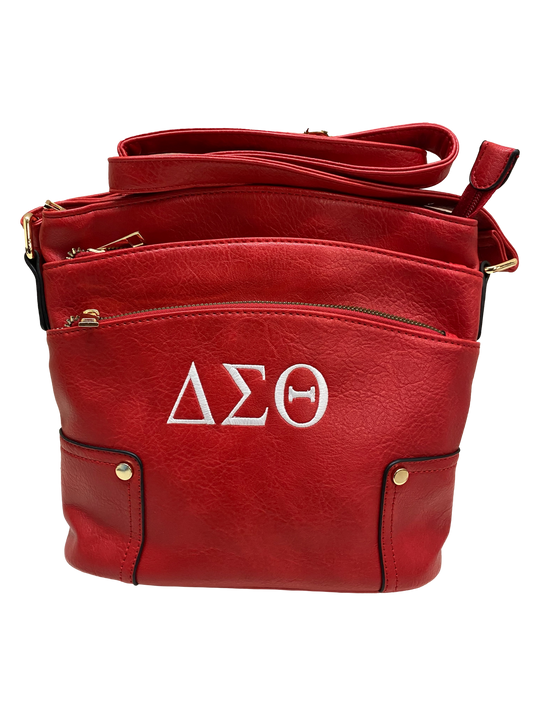 Delta Sigma Theta- Greek Letter Crossbody