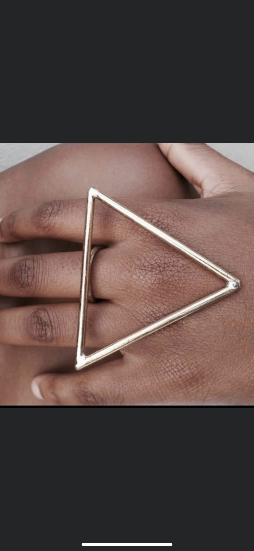 Brass Pyramid Ring