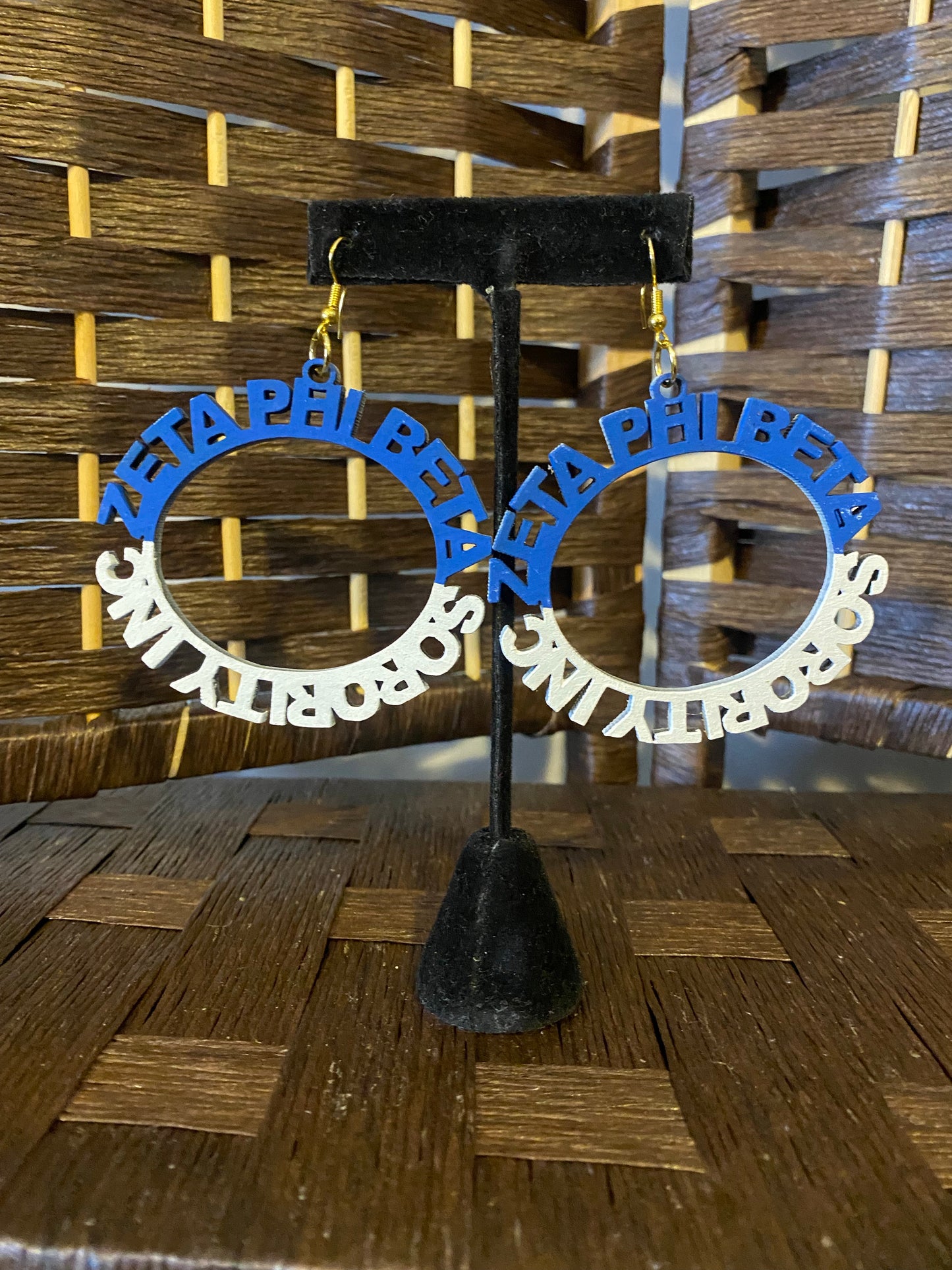 Zeta Phi Beta - around the world earrings