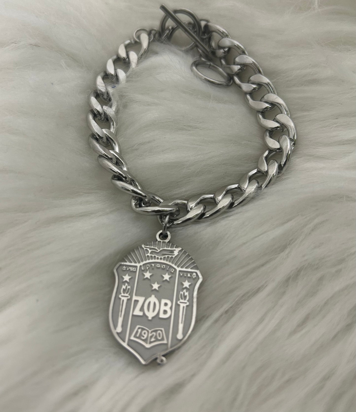 Zeta Phi Beta stainless steel bracelet