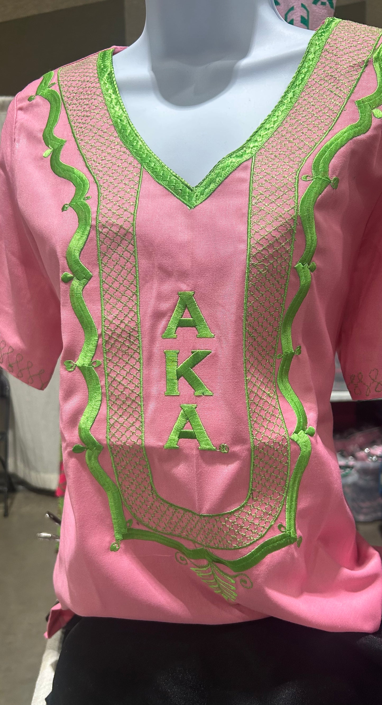 Alpha Kappa Alpha Embroidered Blouse- ships in 4 weeks (Made to Order)