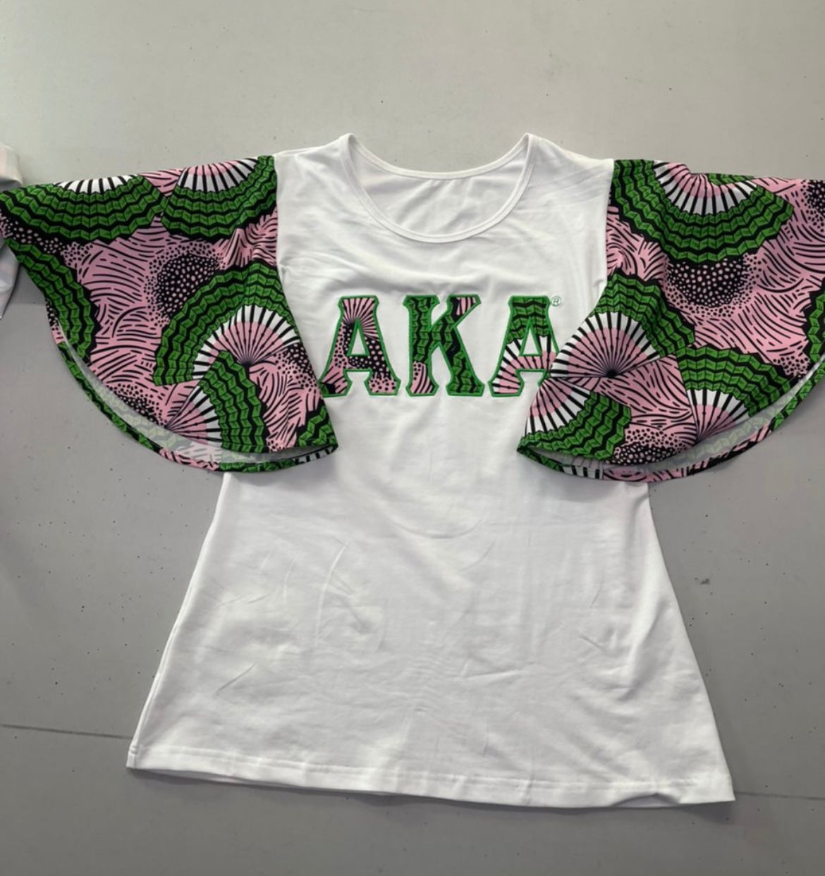 Alpha Kappa Alpha Sleeve Top- size UP recommended