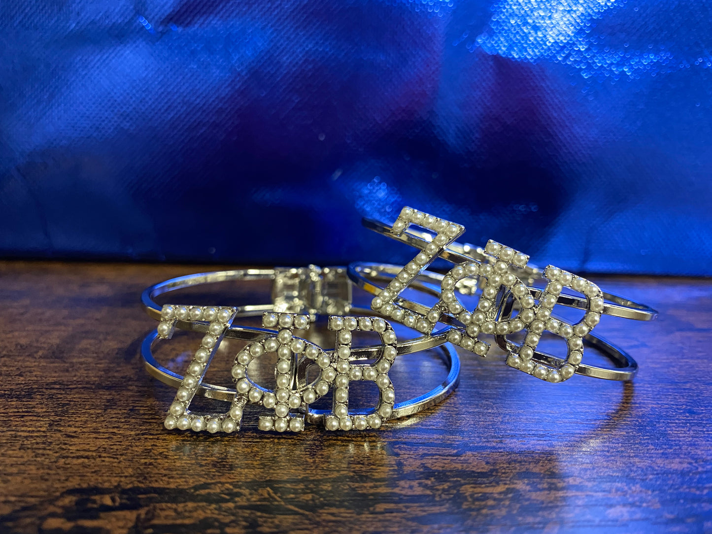 Zeta Phi Beta - blinged bracelet