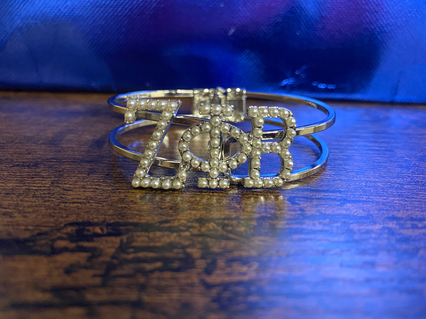 Zeta Phi Beta - blinged bracelet