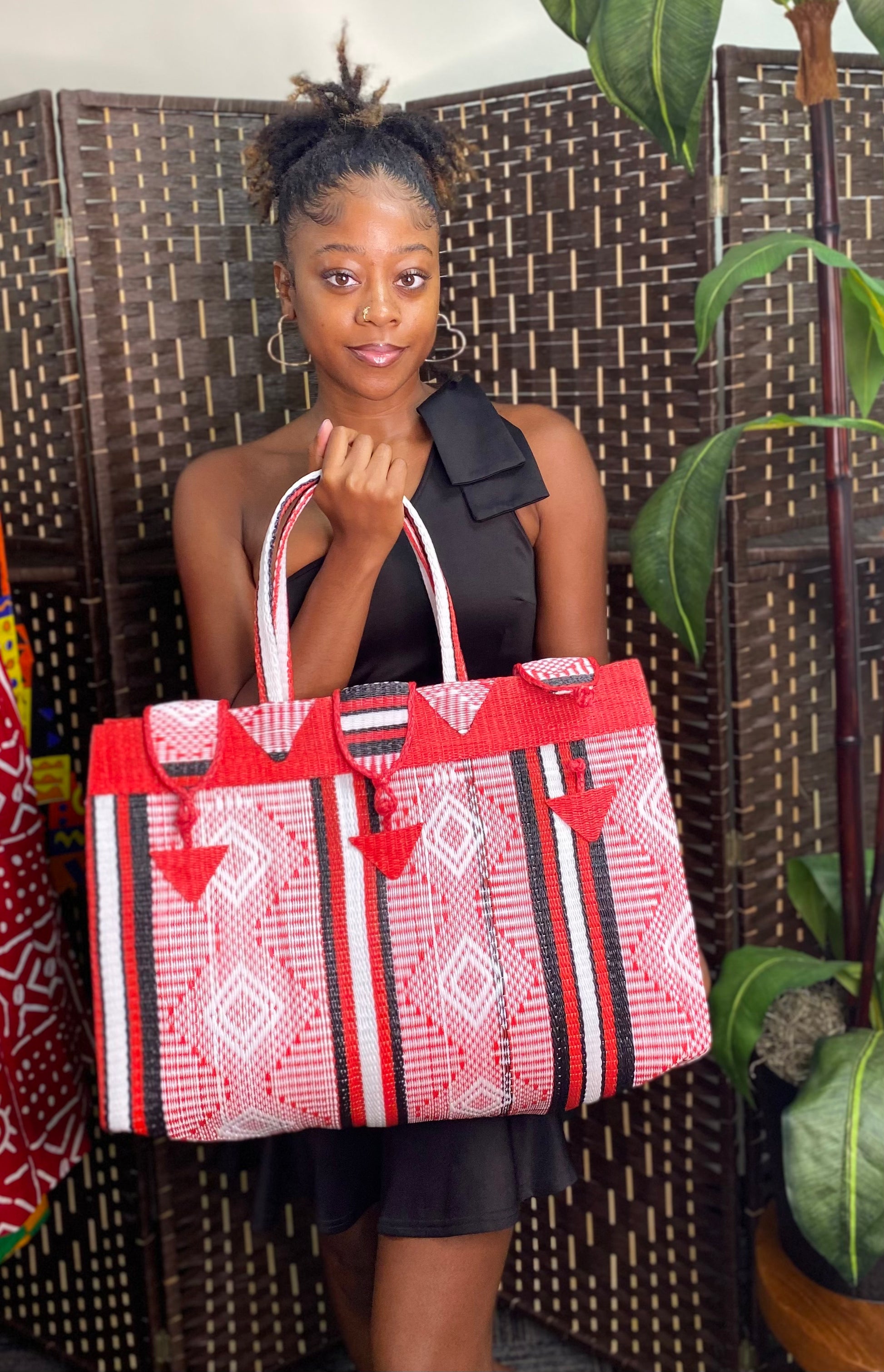 Hand woven tote sales bag