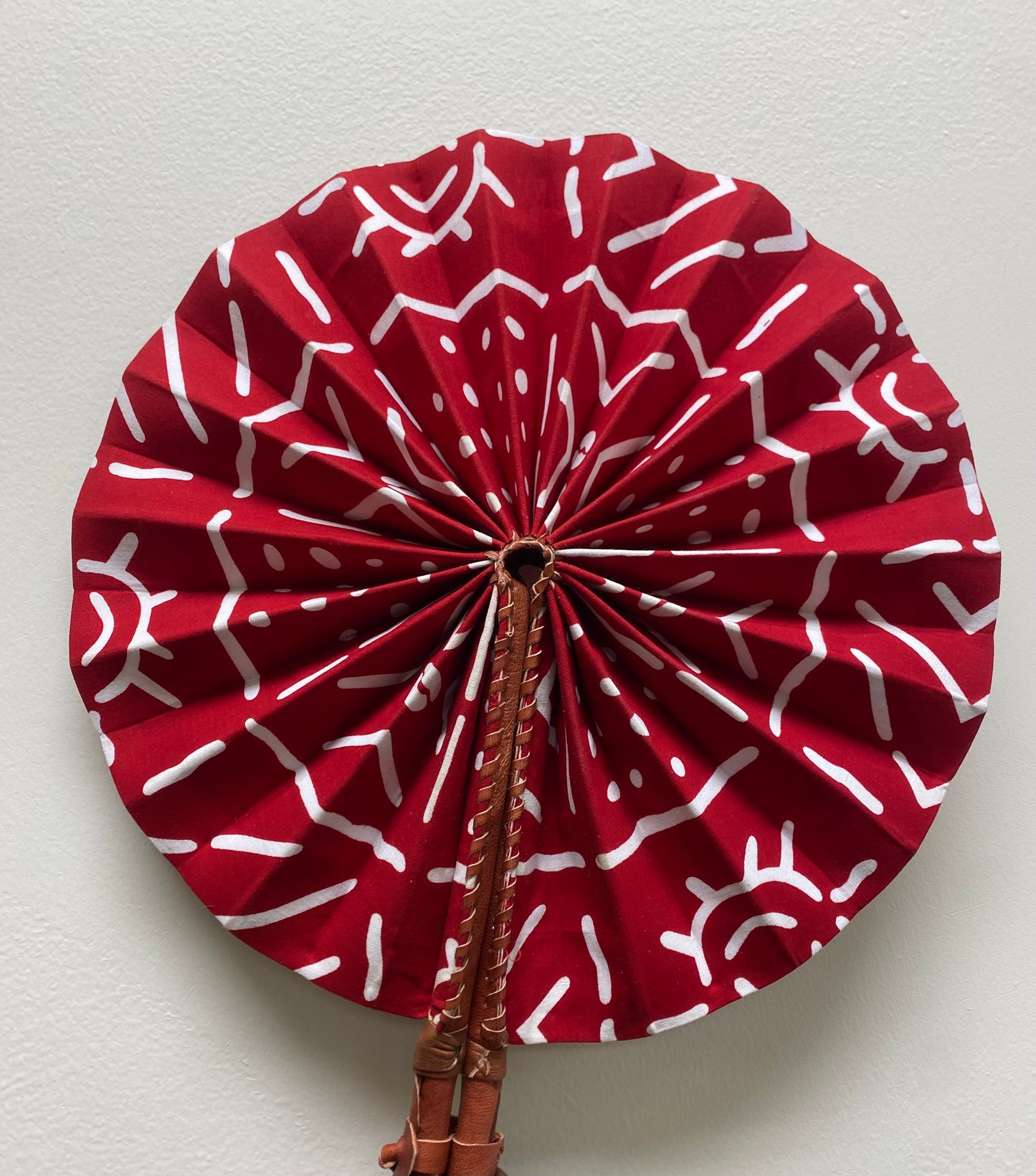 Ankara Leather Fan