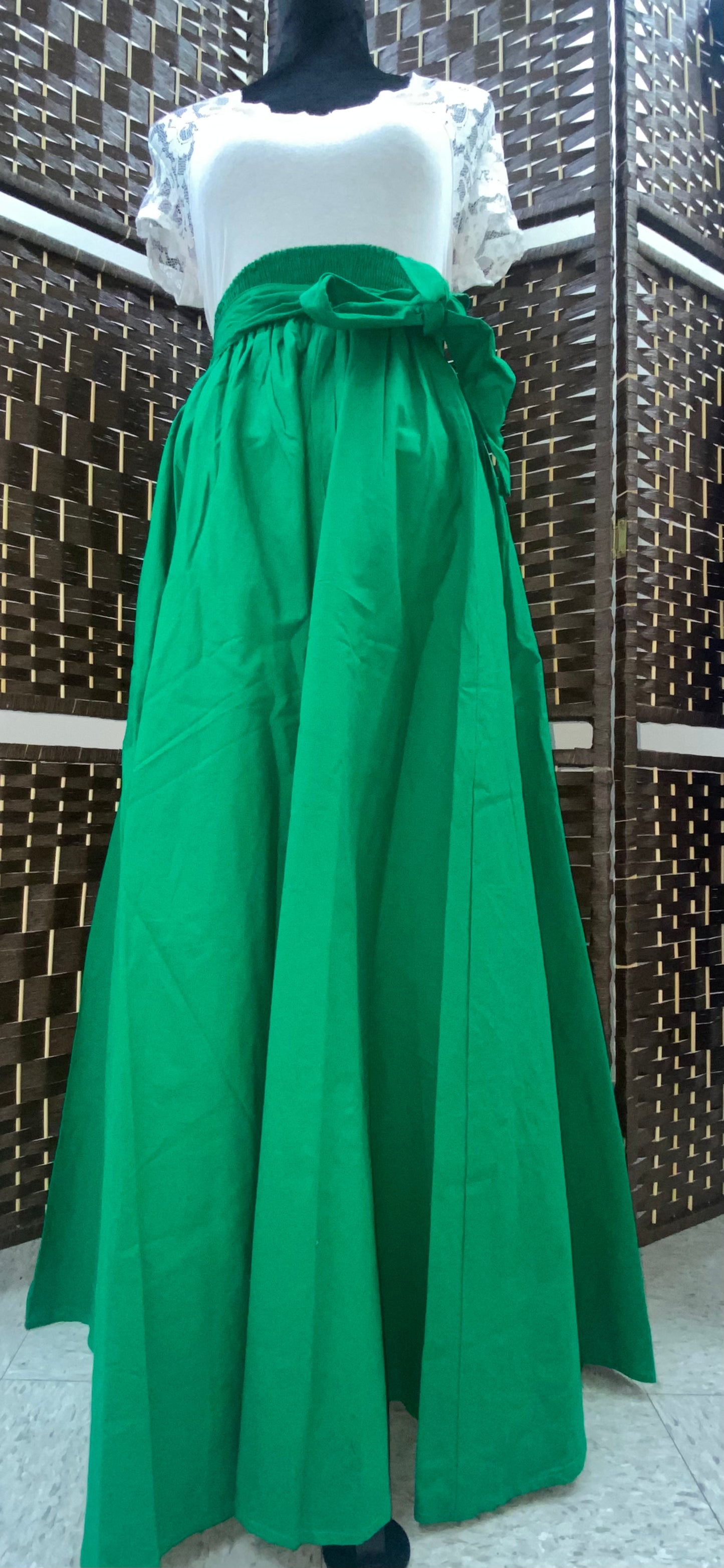 Green Maxi Skirt