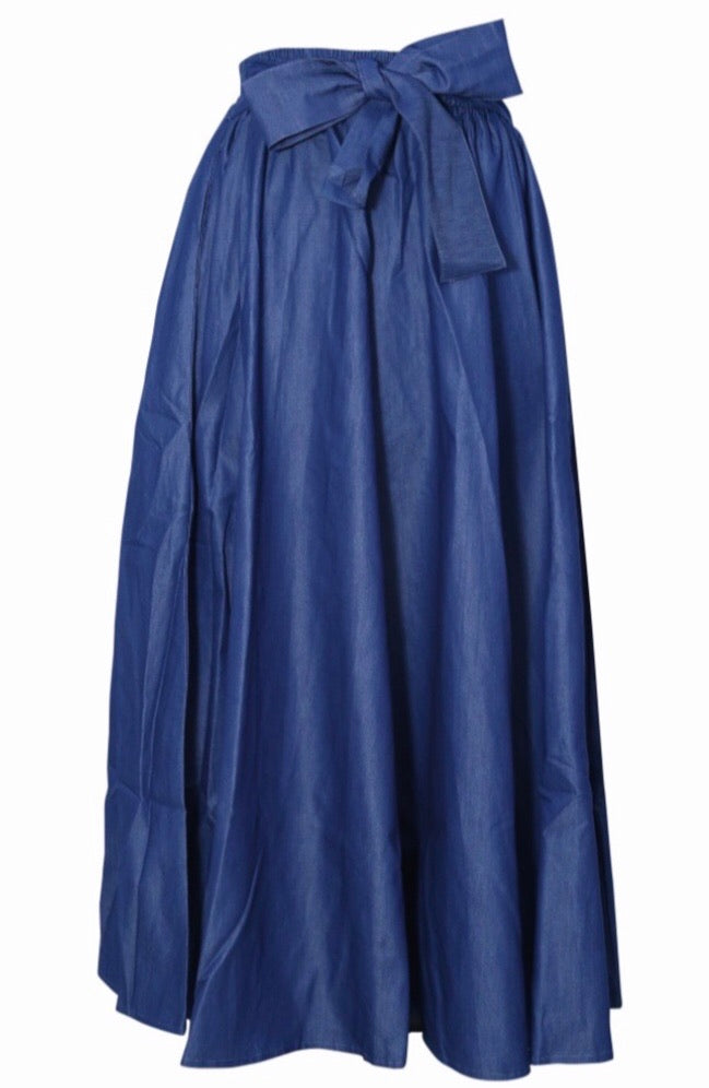 Denim Inspired Maxi Skirt