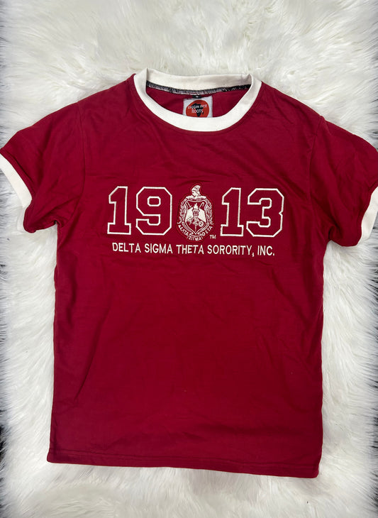 1913  Crimson and Cream-Crest DST premium T shirt
