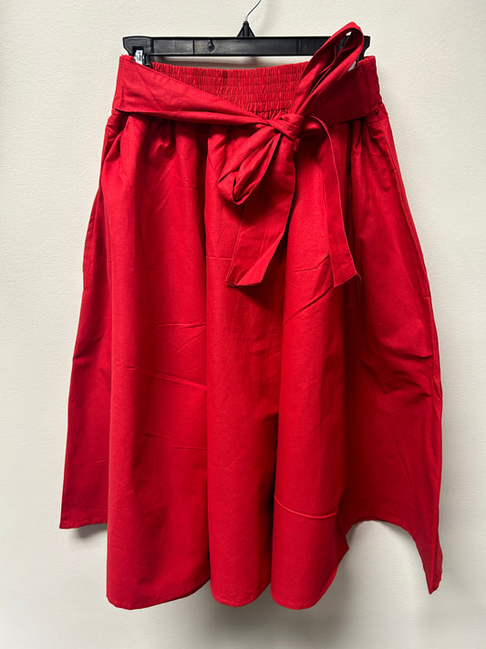 Mid Length Skirt- Solid Red Skirt