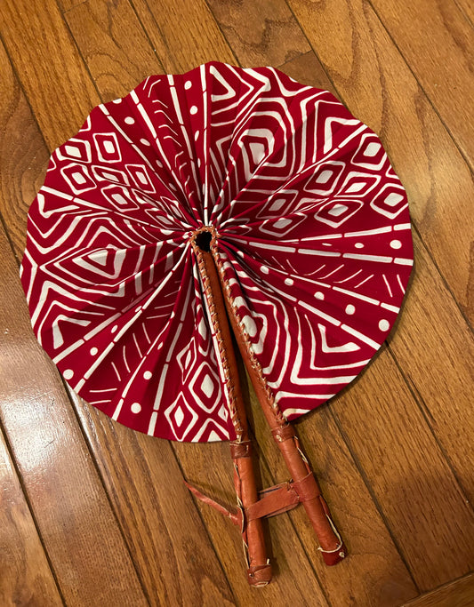 Ankara Leather Fan